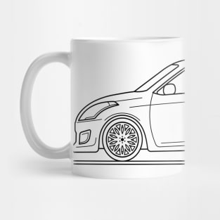 yellow hatchback car B Mug